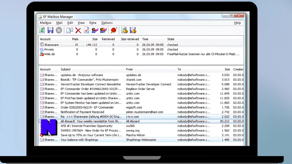EF Mailbox Manager Gratis Download Full Terbaru Version Poratble And Multilingual