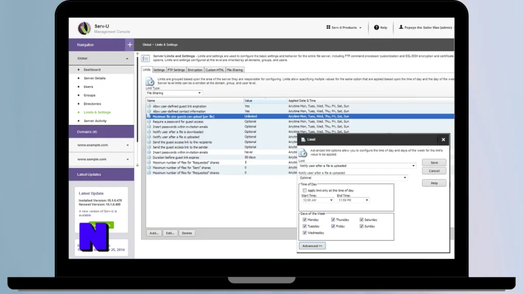 Serv-U MFT Server (Serv-U File Server Platinum) Gratis Download Full Terbaru Version