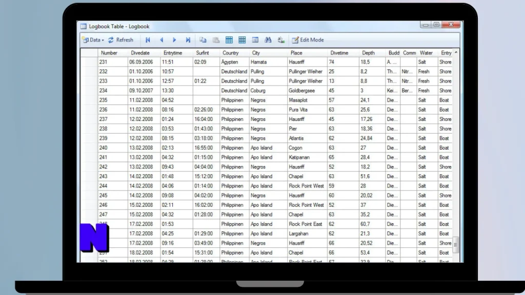 Diving Log Gratis Download Full Terbaru Version