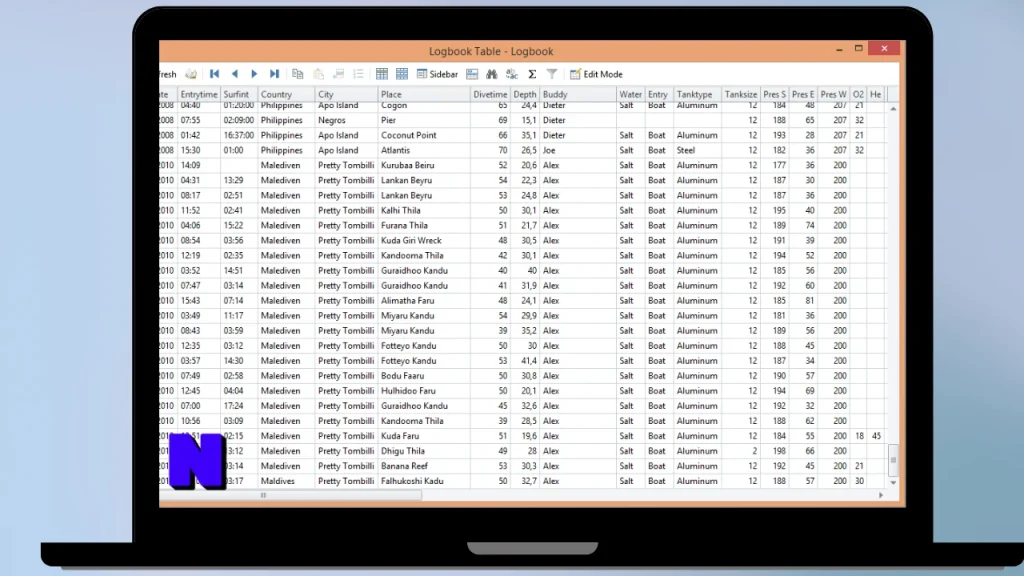 Diving Log Gratis Download Full Terbaru Version Poratble And Multilingual