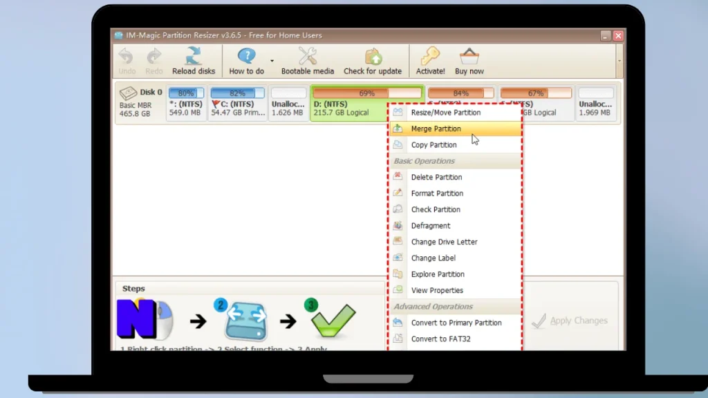 IM-Magic Partition Resizer Gratis Download Full Terbaru Version Poratble And Multilingual