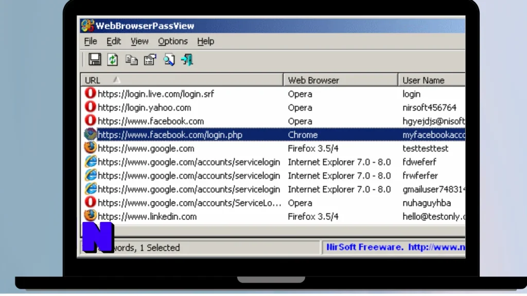WebBrowserPassView Download Full Terbaru Version